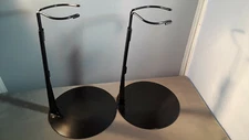 Doll Stands set of 2 Black Metal stands 16-26 inch for Dolls and Bears by Kaiser