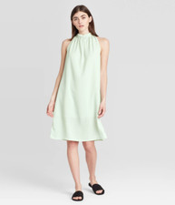 Women's Sleeveless Back Tie Dress - Prologue - Green - Various Sizes - S219