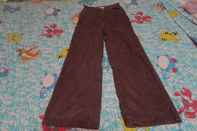 Urban Outfitters BDG High Wide Corduroy Pants Chocolate Brown