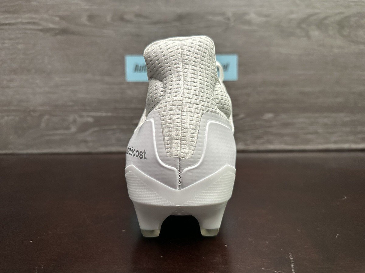 ADIDAS ULTRABOOST PE WHITE/SILVER CHROME FOOTBALL CLEATS SIZE 12.5 Adidas Ultraboost PE White Gray Chrome Football Cleats Mens  main image 3