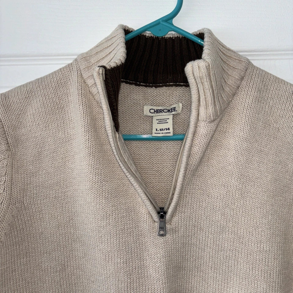 Suéter Cherokee Beige Niños Talla 12/14 Foto 3 de 4