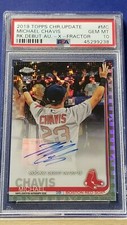 Michael Chavis - 2019 Topps Chrome Update X-Fractor Autograph  PSA 10  #96/125