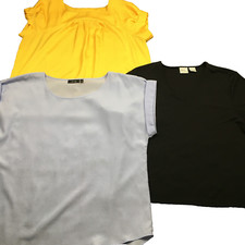 Lot of 3 Ny Collection, Giorgio Fiorlini & Apt 9 Womens Tops Sz L Short Sleeve