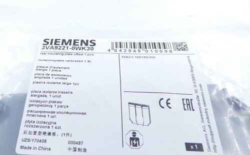 Siemens 3VA9221-0WK30 Isolationsplatte verbreitert - Bild 2 von 3