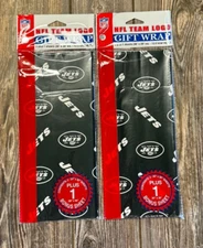 Brand New NFL New York Jets Set of 2 Packages of Team Logo Gift Wrap Sheets