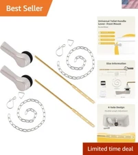 Durable Brass and Stainless Steel Toilet Flush Lever Replacement Kit - 2 Pack