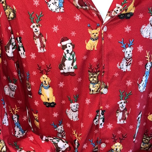 NICK & NORA Christmas Dogs Flannel Holiday Pajamas Set PJs Girls Boys XL 16-18 - Picture 8 of 16