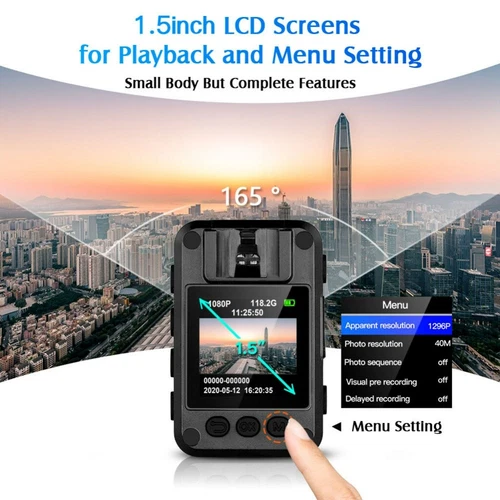 BOBLOV Police Body Camera w/ Audio HD Camera Pocket for Law Enforcement Recorder - Picture 8 of 11