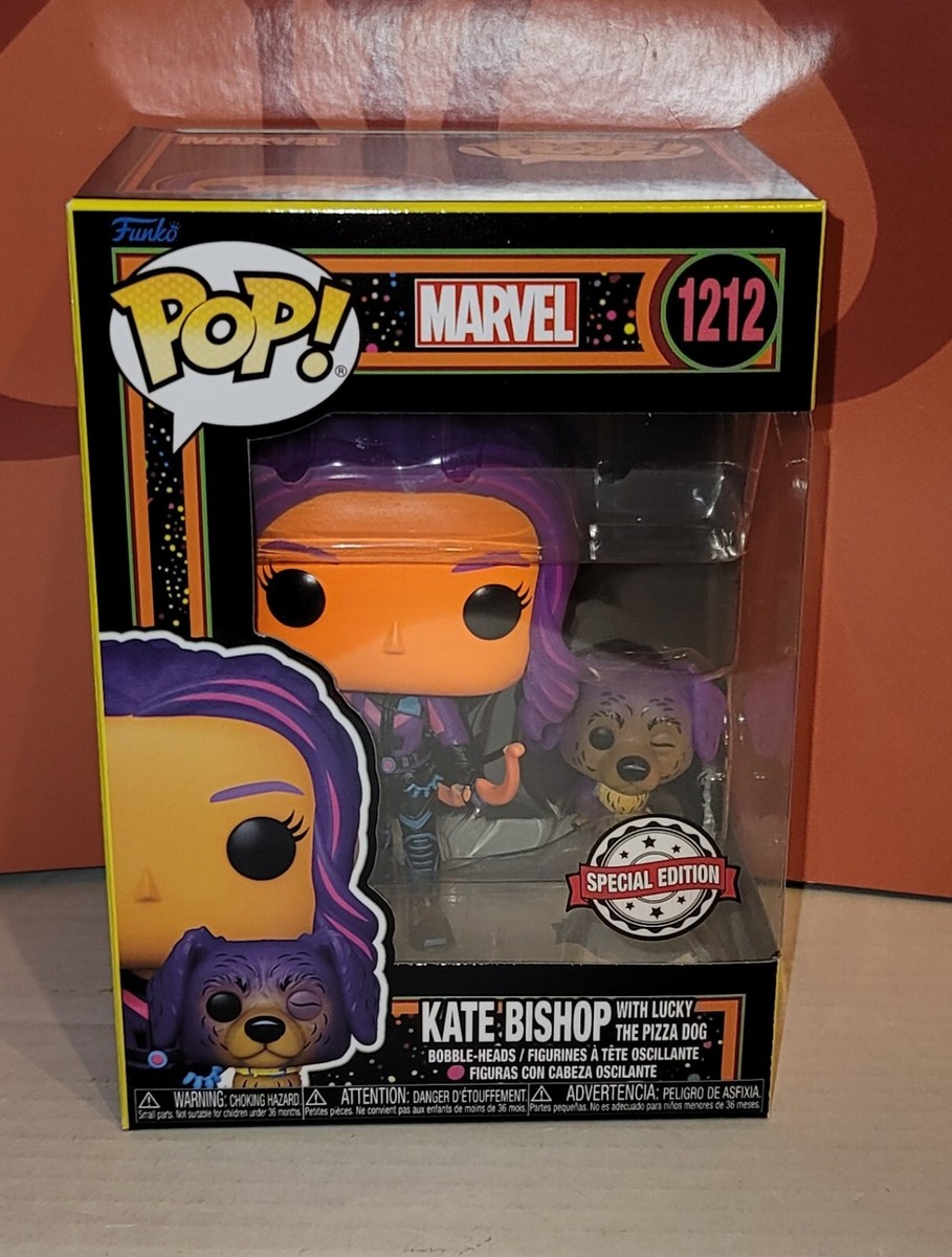 Marvel #1212 Funko POP! Kate Bishop w/Lucky *Black Light* (Target