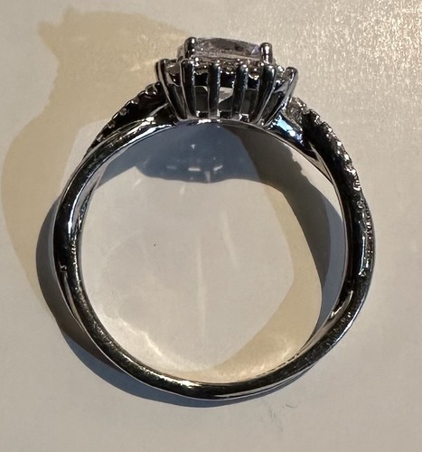 Anillo de plata esterlina 925 de circonio cúbico de moda talla 8 marcado Ibb CN 925 - Imagen 6 de 6
