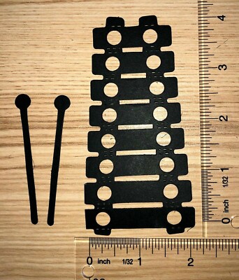 10 XYLAPHONE  cardstock paper die cut embellishments