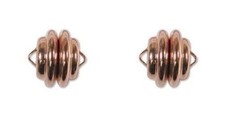 5 COPPER MAGNETIC CLASPS Mag-Lok ~ Super Strong 10mm x 10mm with Loop