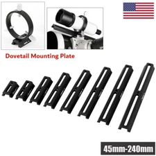 Black Fully Metal Dovetail Mounting Plate for Astronomical Telescopes 45mm-240mm