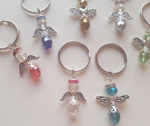 Guardian Angel Keyring∞Handmade∞Loved One∞8 Colours∞Glass Beads∞Gift Wrapped - 第 5/15 張圖片