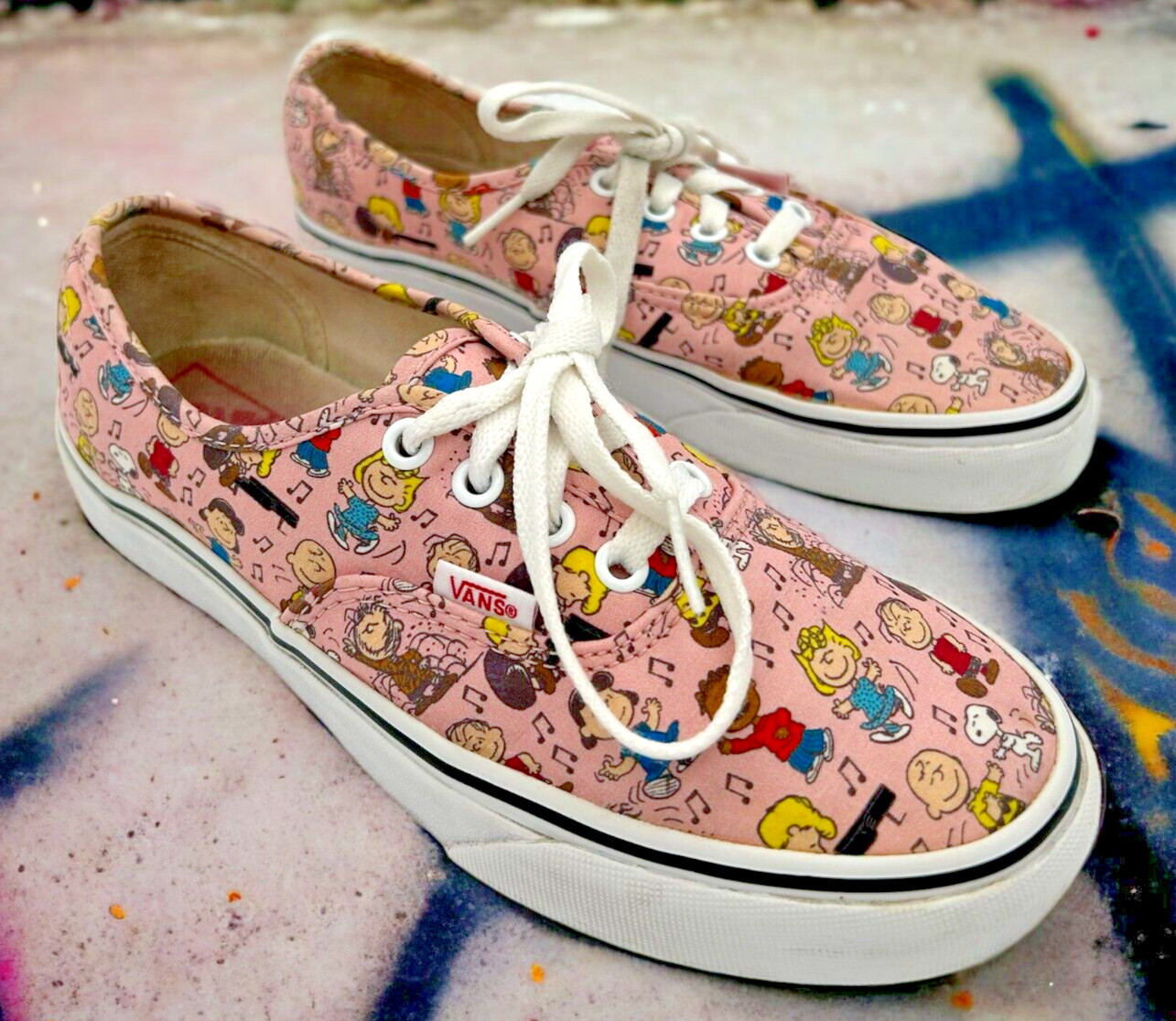 Vans Authentic Peanuts Dance Party (pink) Women's 5 … Gem