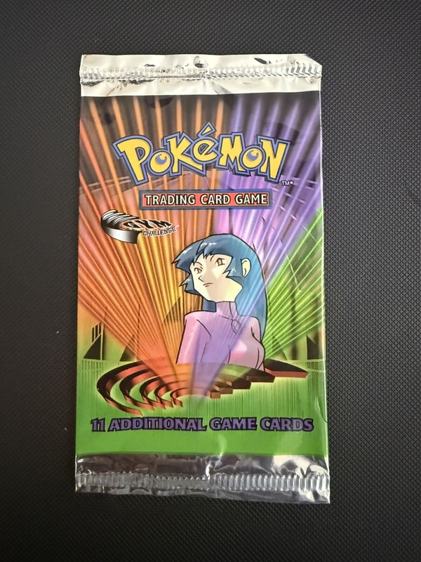 Gym Challenge - Empty Booster Pack - Vintage Display Pokemon