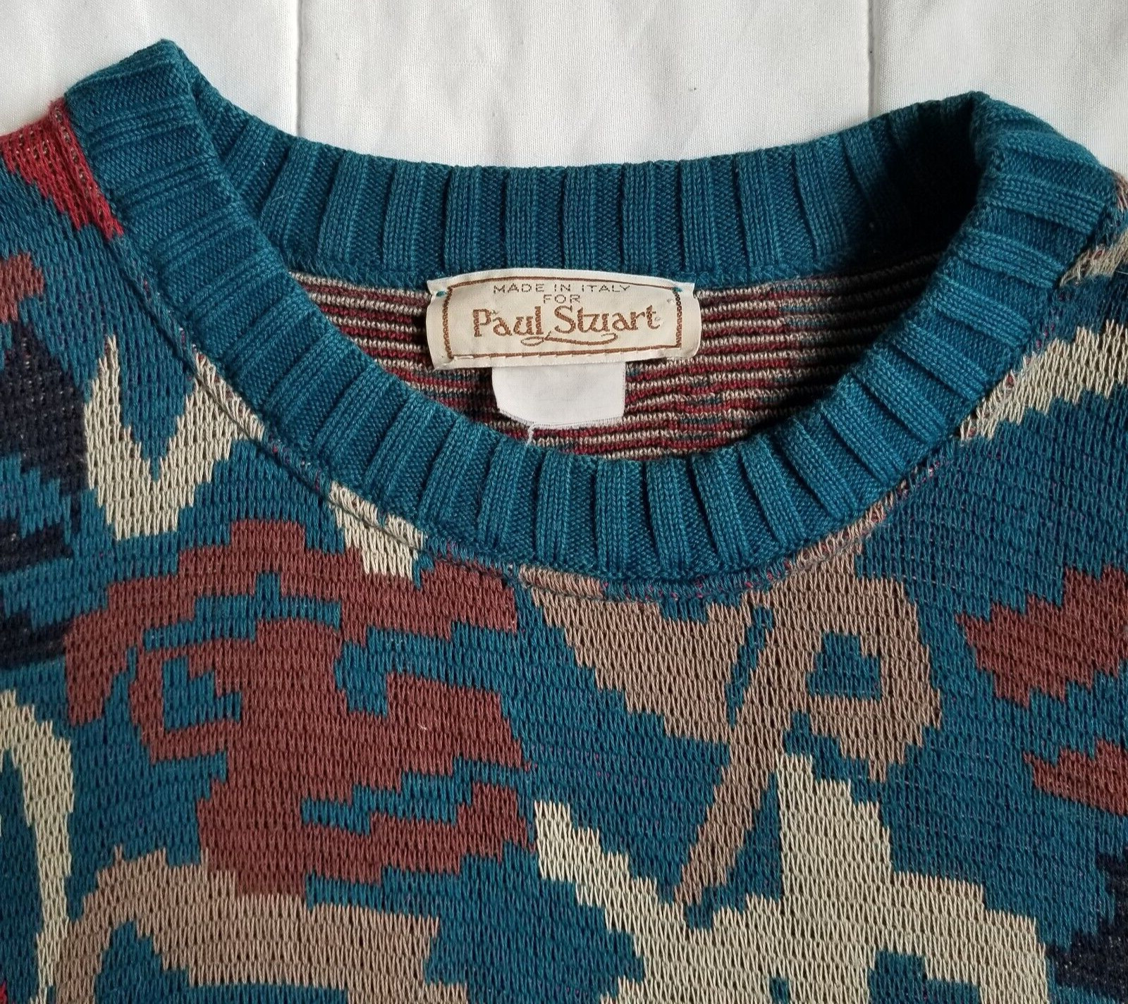 Paul Stuart Pattern Sweater - Pre Owned - Retro P… - image 4