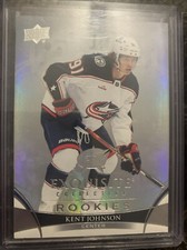 Kent Johnson 2022-23 UD Hockey Exquisite Collection Rookies 050/399