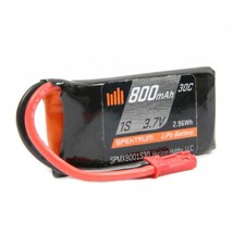 Spektrum SPMX8001S30 800mAh 1S 3.7V 30C LiPo Battery w/ JST Connector