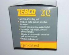 Collector Zebco 202 Reel Made in The USA Mint Box Push Button NOS NEW IN BOX
