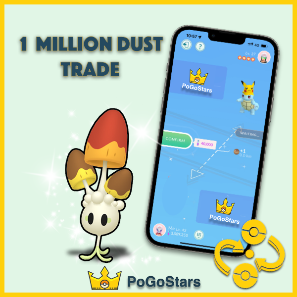 Pokemon TRADE GO SHINY Morelull UNREGISTERED TRADE (1M STARDUST) eBay