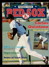 Baseball Program Boston Red Sox 1993 Fenway Park Green Monster A Fenway Park