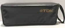 Vintage TDK 15 Audio Cassette Tape Case Holder Faux Leather Vinyl. Good Shape