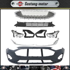 For Ford Fusion 2019 2020 Front Bumper Upper Lower Grill Wfog Lights Cover