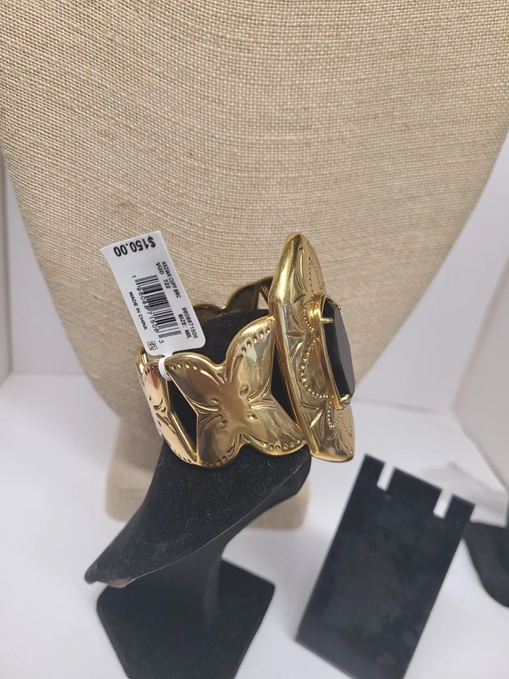 Brazalete Kendra Scott Keziah Vintage Oro en Obsidiana Dorada | Obsidiana/Met Foto 2 de 3