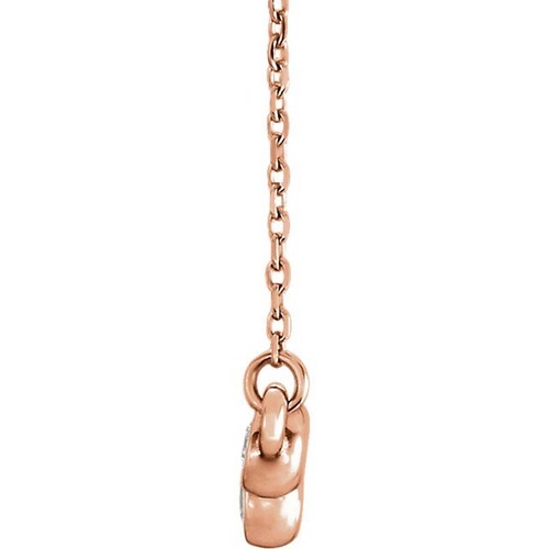 Pink Tourmaline Bar Necklace bezel set 14kt rose yellow white gold or Platinum - Picture 2 of 10