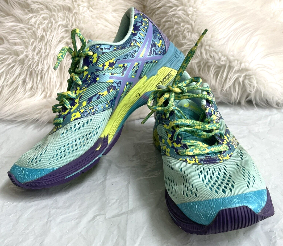 Asics Dynamic Duomax Propulsion Trusstic Womens Shoes Size 9M Blue Purple