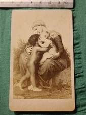 W. Bouguereau "Fraternal Love - Amour Fraternel" Antique Photo Late 1800s Vintage