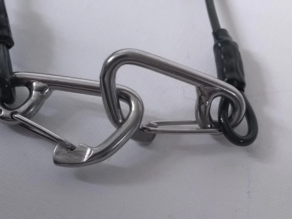 BBI Scaffold Lanyard Black Tether BIG Hook Carabiner Tool Safety Attachments - Image 3 of 4