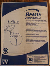 Bemis Model 1955CT 000 Bemis Elongated Plastic Toilet Seat White Never Loosens