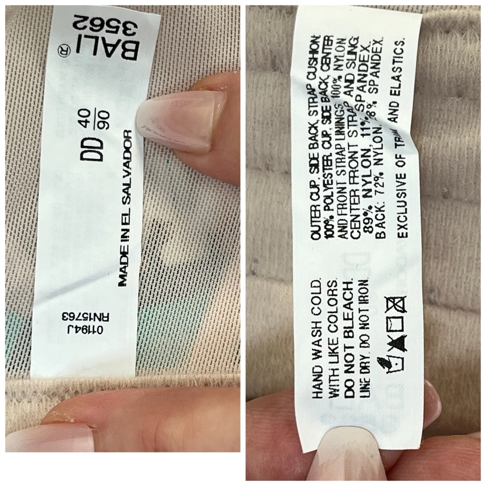 Novo Sutiã Bali Feminino 40DD Conjunto de 2 Minimizadores Conforto Underwire Floral Bege - Imagem 4 de 4