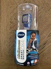 VTech Kid’s KidiZoom Smartwatch DX4 (Blue) Camera, Games, Activities - New!