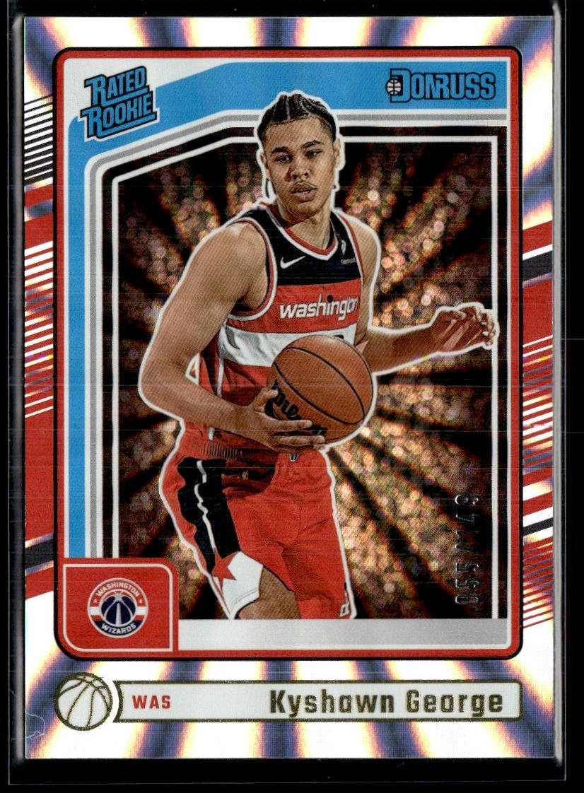 2024-25 Donruss Holo Laser Kyshawn George RC /149 Washington Wizards #225