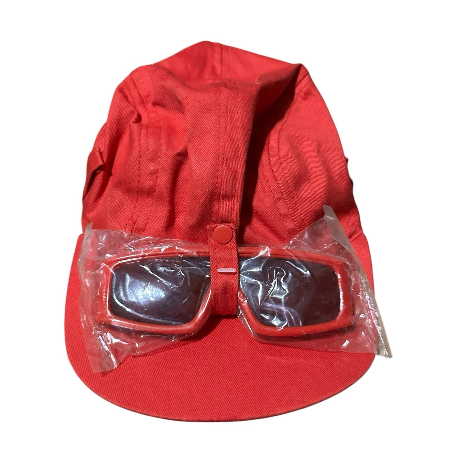 Vintage Toddler Kids Baseball Hat Cap And Sunglasses Set Red 80s 90s NOS