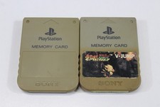 Lot 2 Official SONY PlayStation PS 1 OEM PS1 Memory Card SCPH-1020 Gray Grey 7