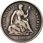 1860-O Seated Liberty Half Dime