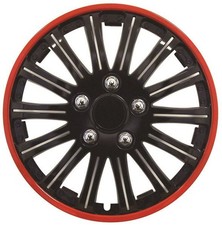 Wheel Trim For Nissan Terrano I (Wd21)  15" Black Red Trim Hub Cap Cover