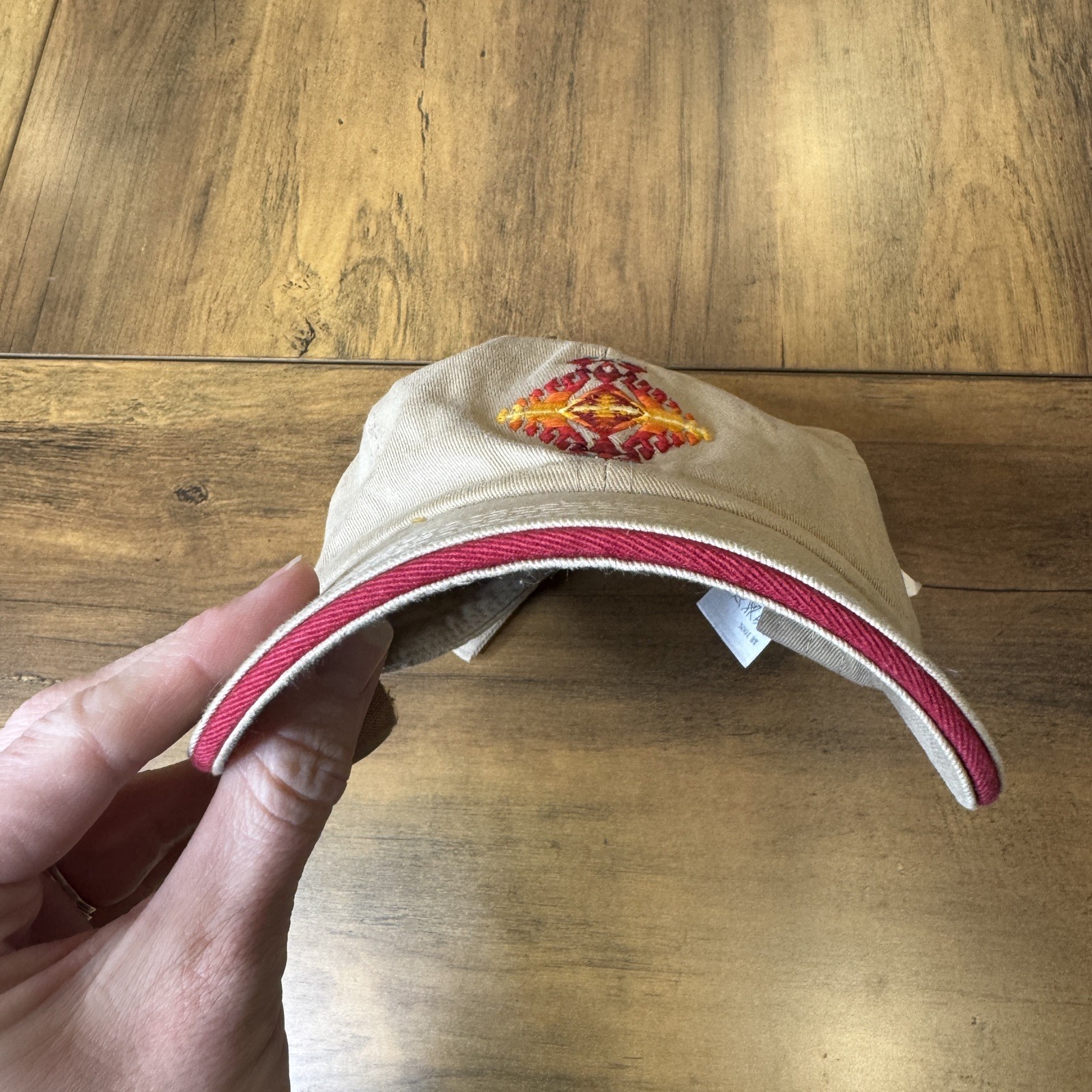 Pendleton Native Aztec Embroidered Tan Khaki Hat … - image 2