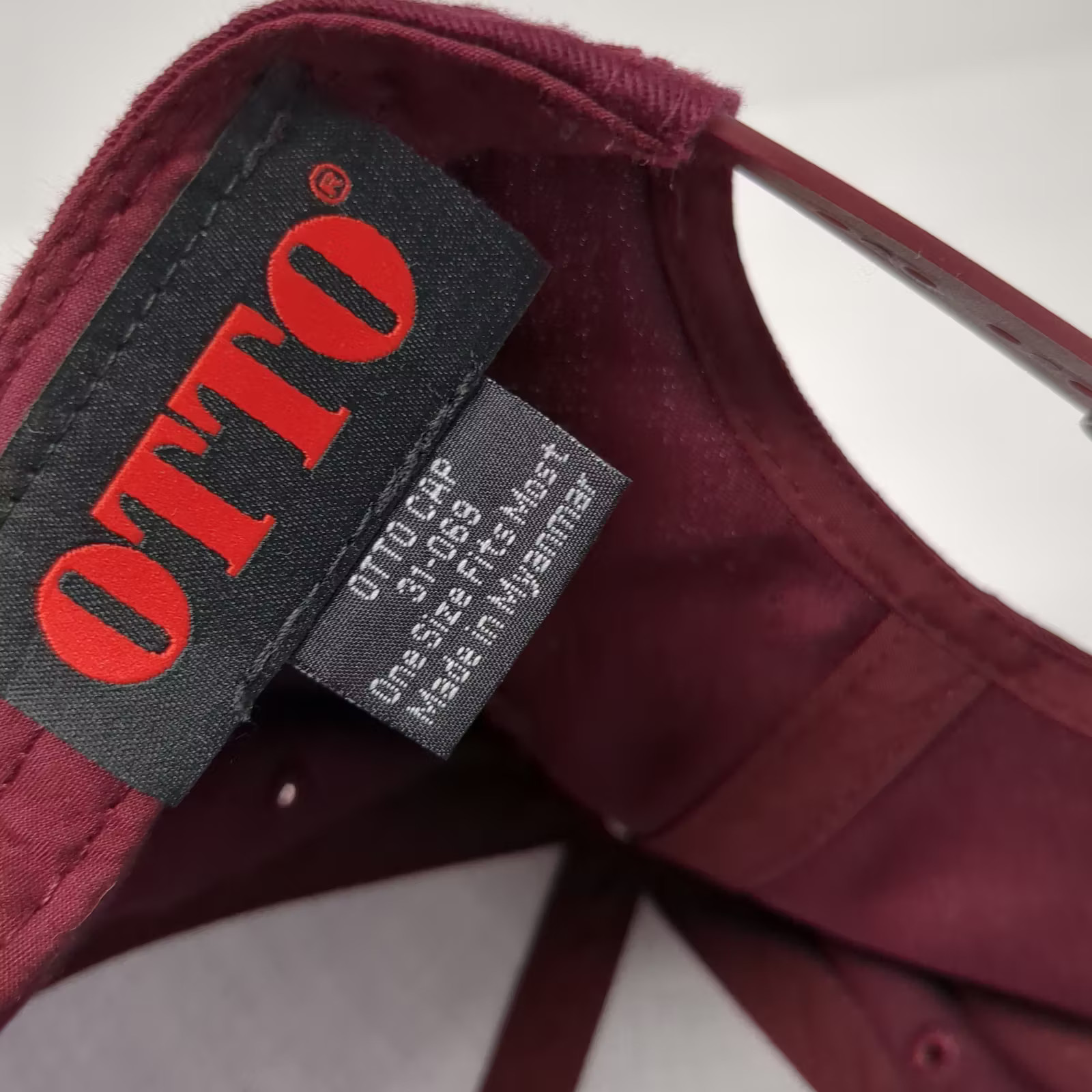 OTTO Snapback Red Hat One Size Solid Plain Blank … - image 9