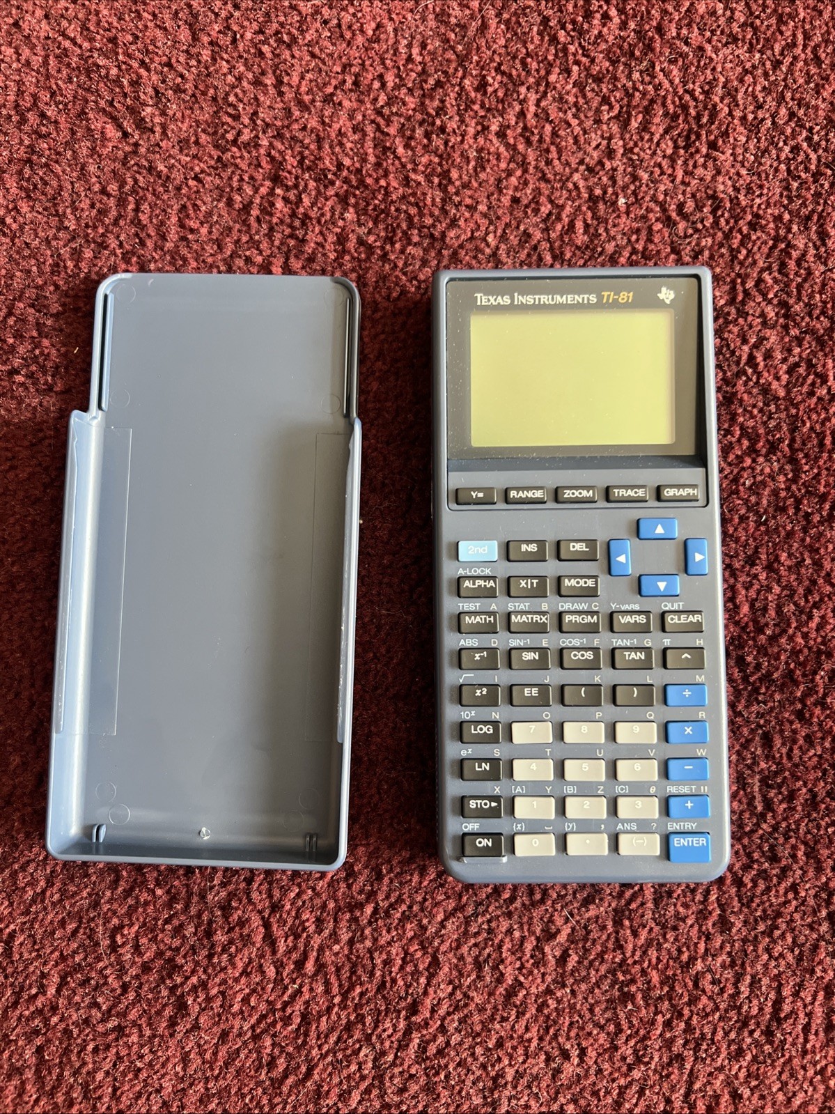 Texas Instruments TI-81 GRAPHING CALCULATOR with Cover TESTED WORKS