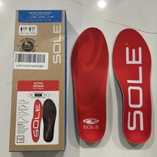 SOLE Active Medium Insoles for Men size 8 or Women size 10 New In Box