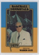 1980-84 SSPC Baseball Immortals 1st Printing Warren Giles #167 HOF fo7