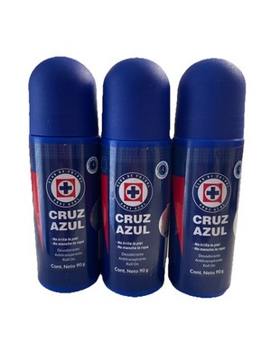 3 PACK CRUZ AZUL DESODORANTE ANTITRANSPIRANTE  ROLL ON 48HRS  90g