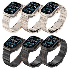 Titanium Band Link Bracelet Strap for Apple Watch Ultra 3 2 1 49mm S11 10 9 8 7