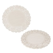 Paper Doilies, Round Lace Paper Placemats, 12" & 100 Pack & White