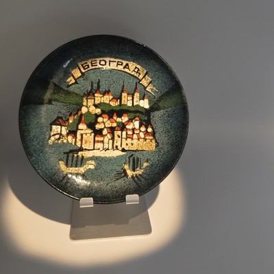 Vintage Dekor Zagreb Rucni Rad Enamel On Copper Decorative Wall Plate